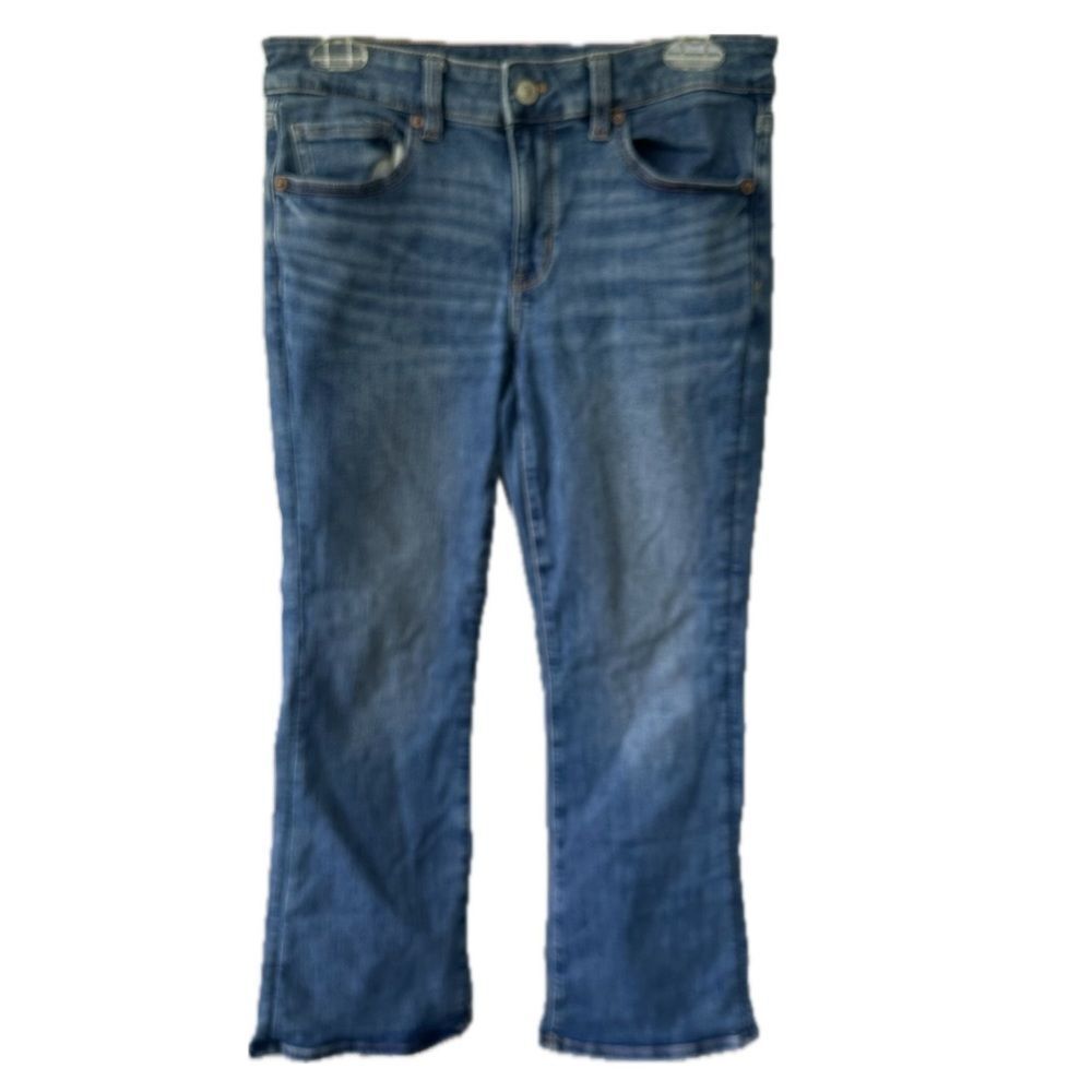 American Eagle AEO Next Level Stretch Med Wash Kick Boot Denim Jeans 6 X-Short